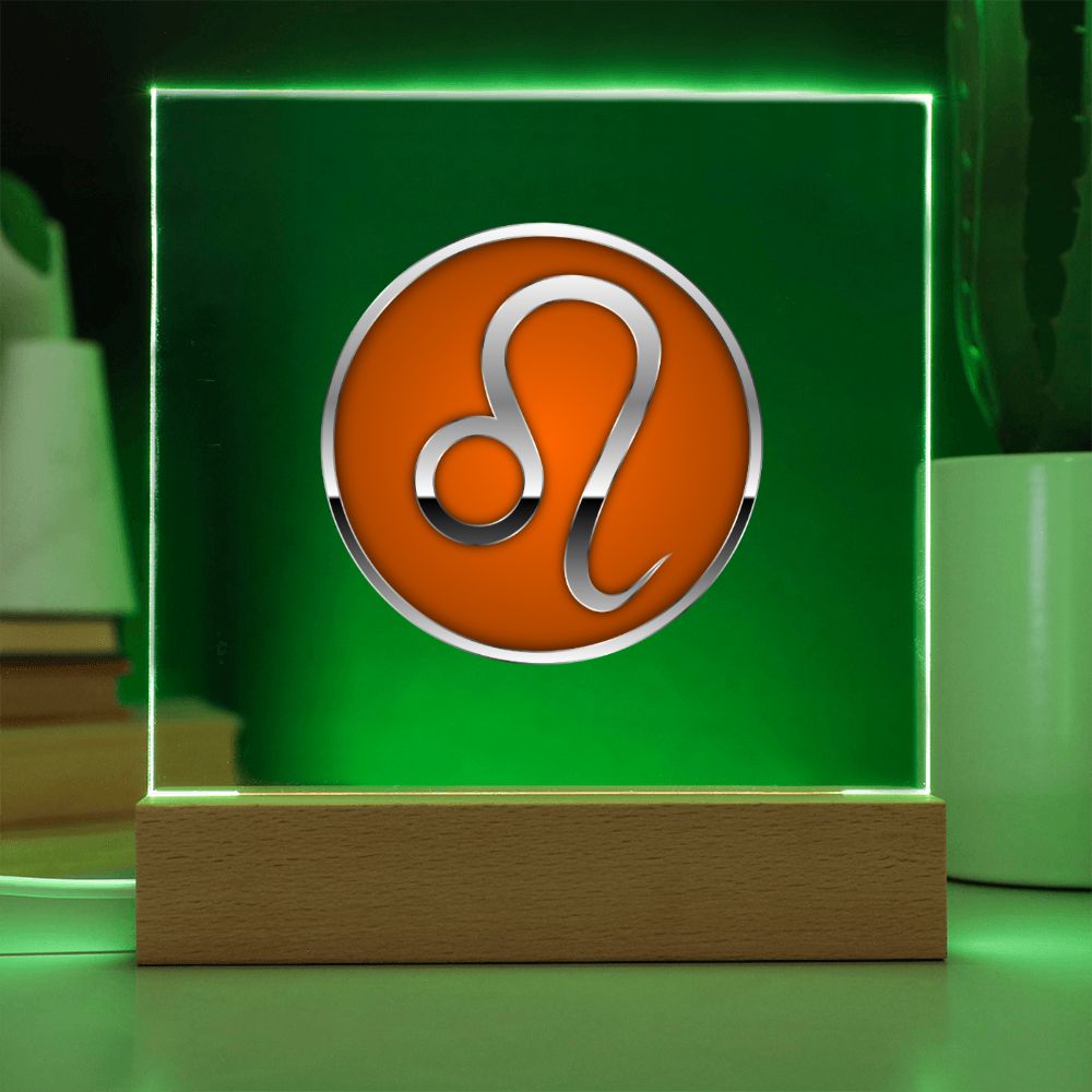 Zodiac Sign Leo v2 - Square Acrylic Plaque