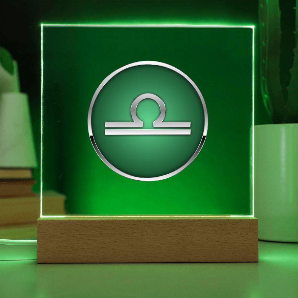 Zodiac Sign Libra v2 - Square Acrylic Plaque