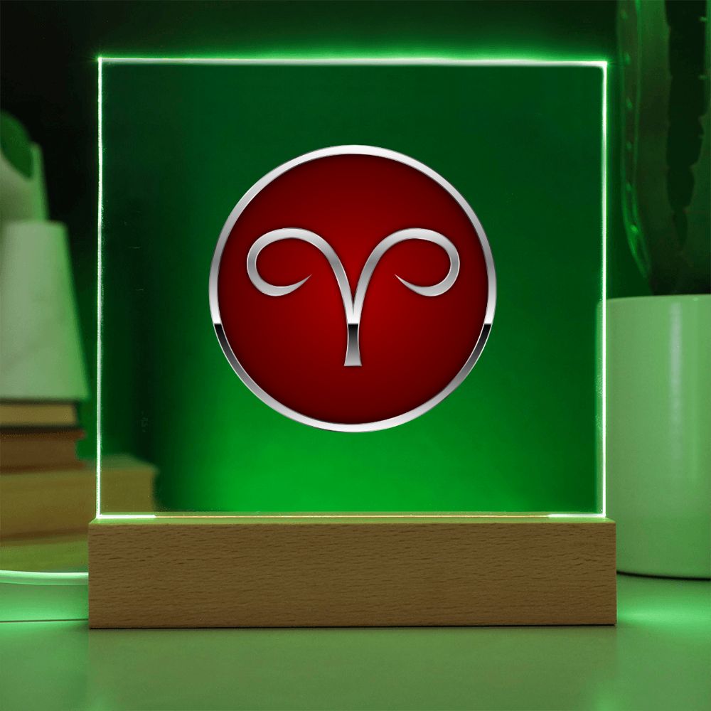 Zodiac Sign Aries v2 - Square Acrylic Plaque