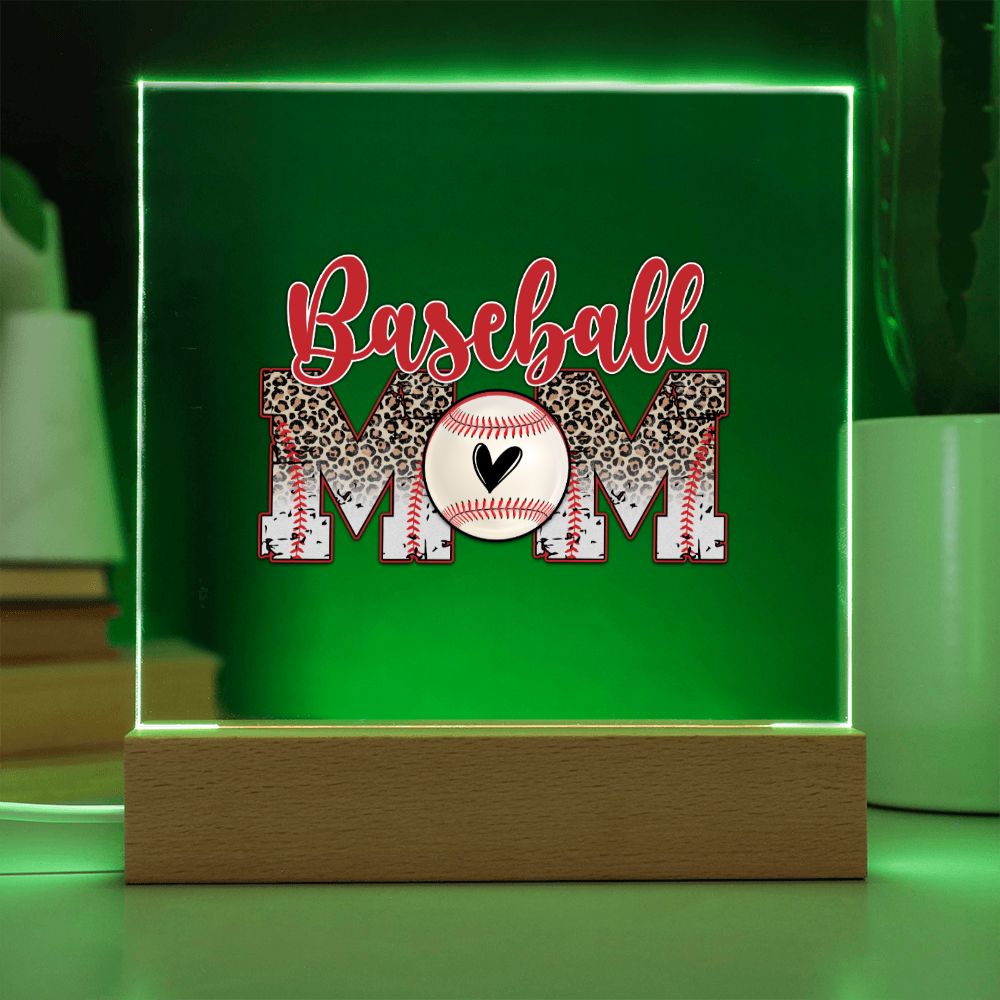 Baseball Mom - Square Acrylic Plaque