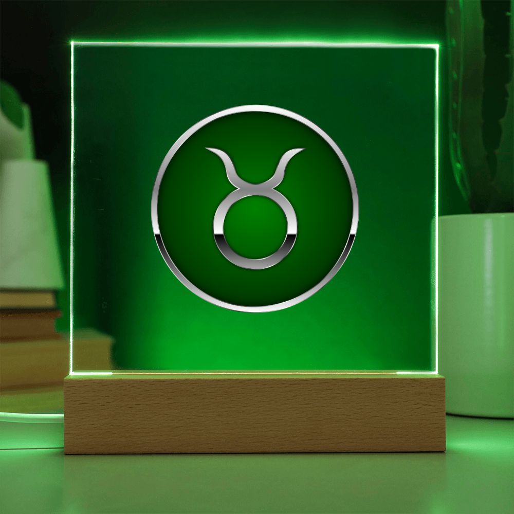 Zodiac Sign Taurus v2 - Square Acrylic Plaque