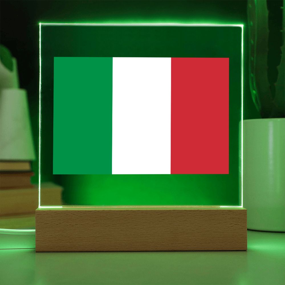 Italian Flag - Square Acrylic Plaque
