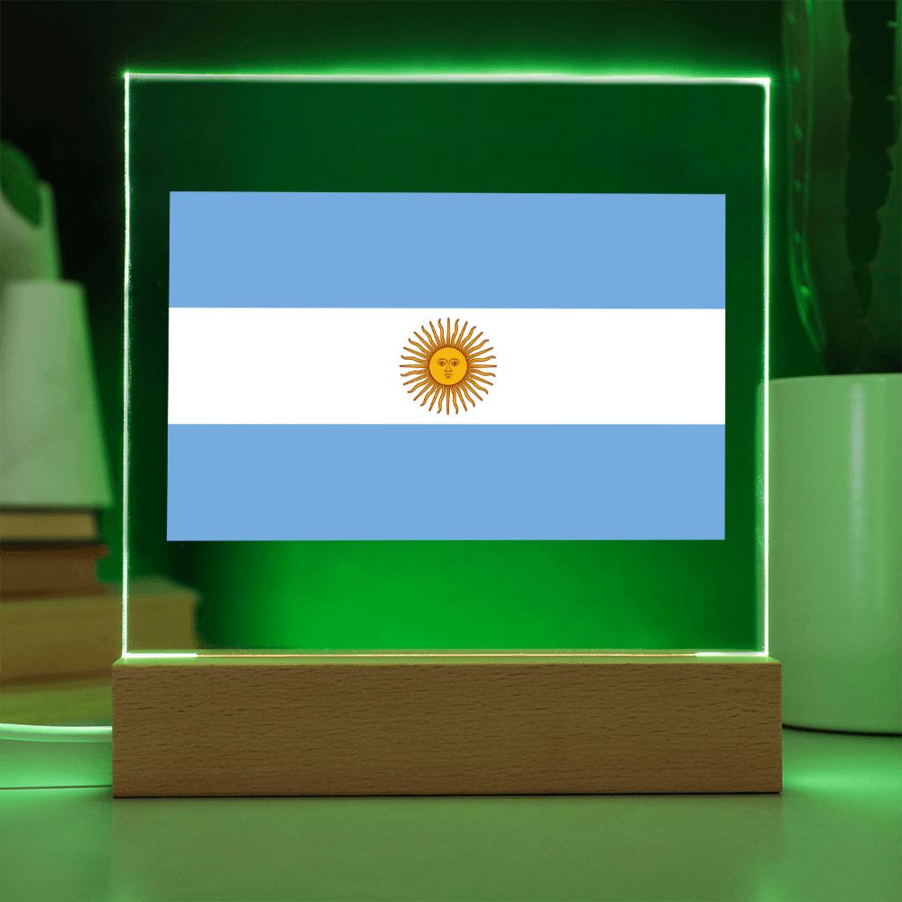 Argentinian Flag - Square Acrylic Plaque