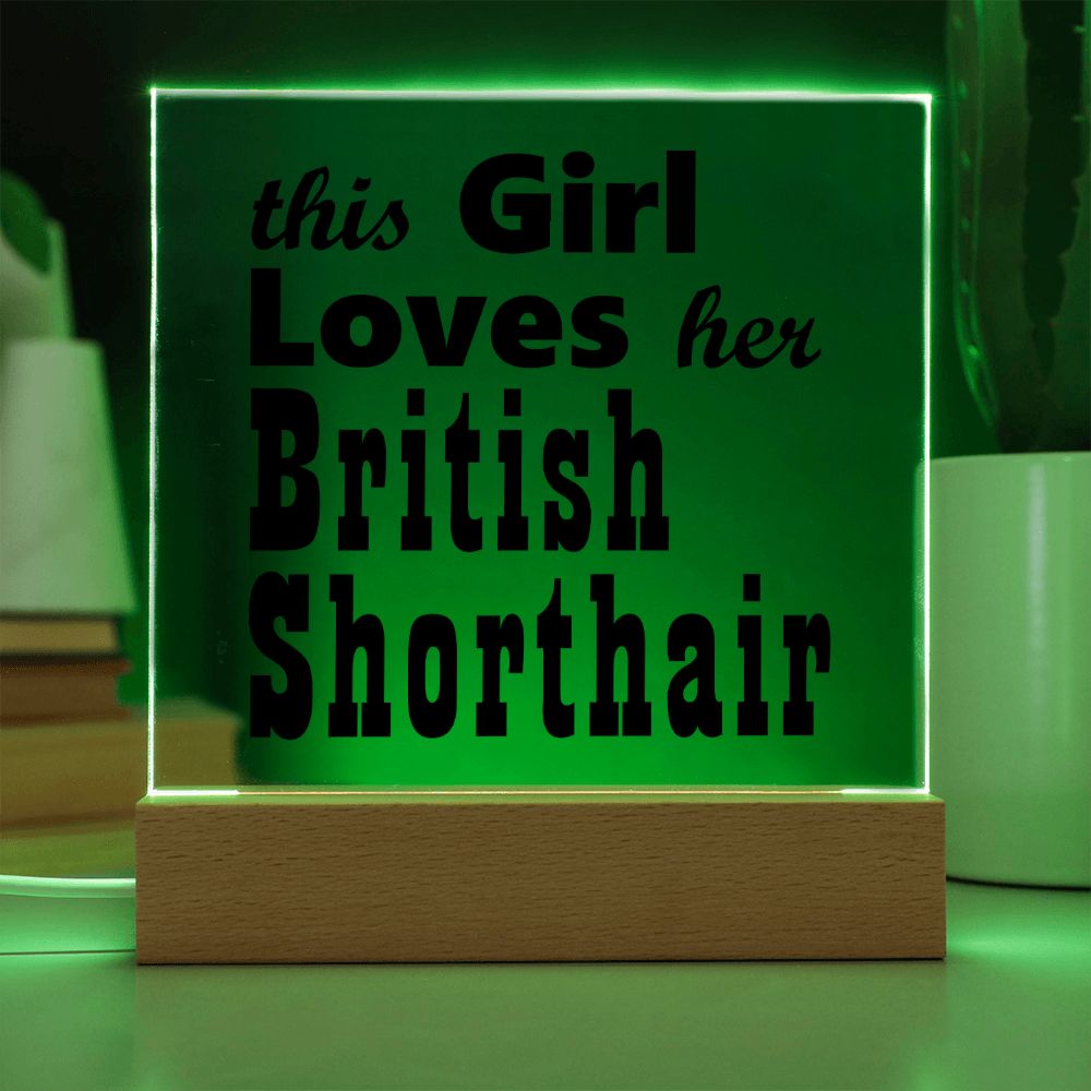 British Shorthair - Square Acrylic Plaque
