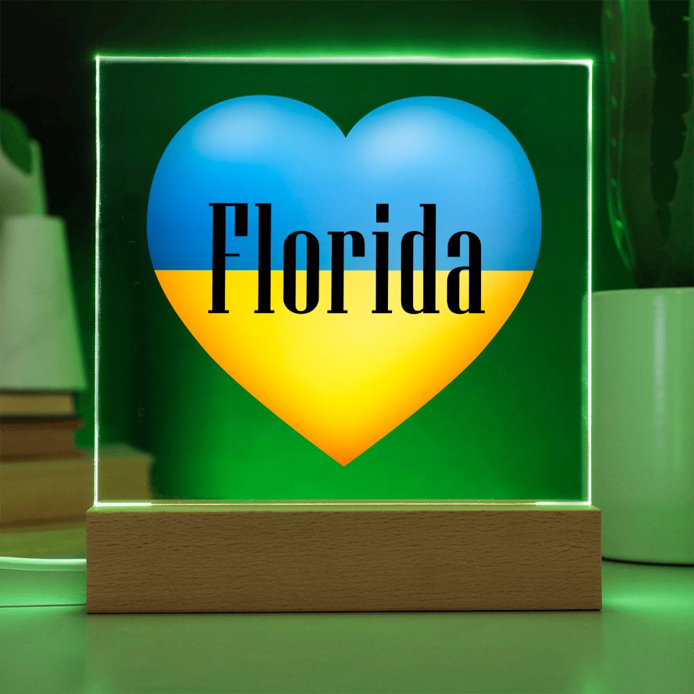 Ukrainian In Florida - Square Acrylic Plaque