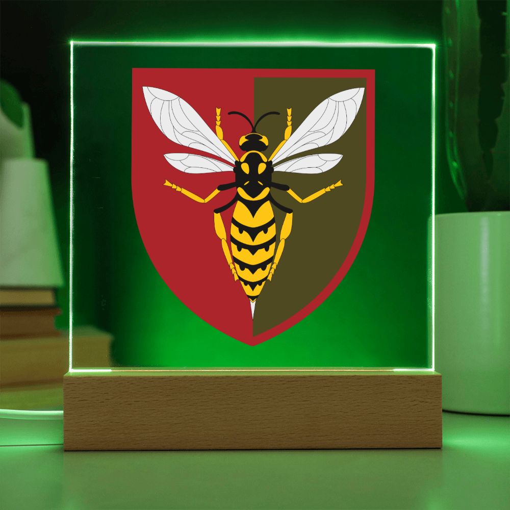 38th Air Defence Missile Regiment (Ukraine) - Square Acrylic Plaque