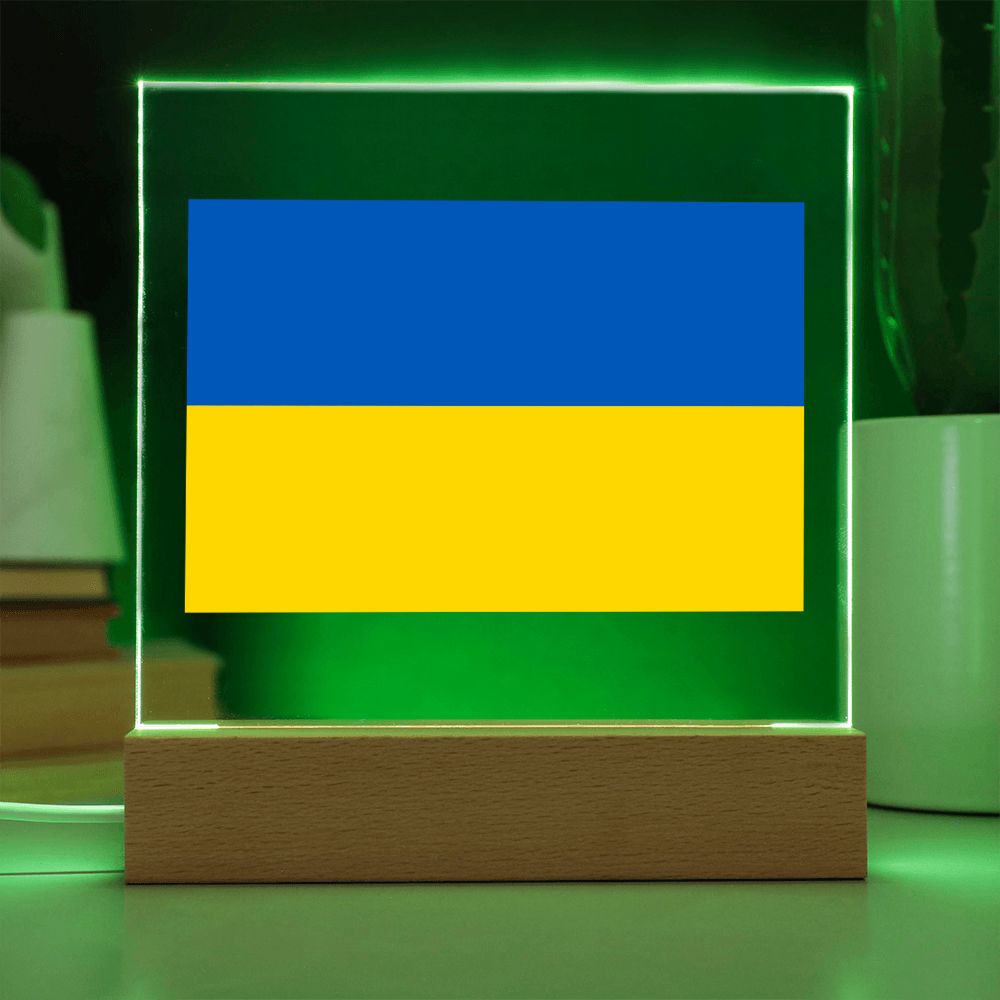 Ukrainian Flag - Square Acrylic Plaque