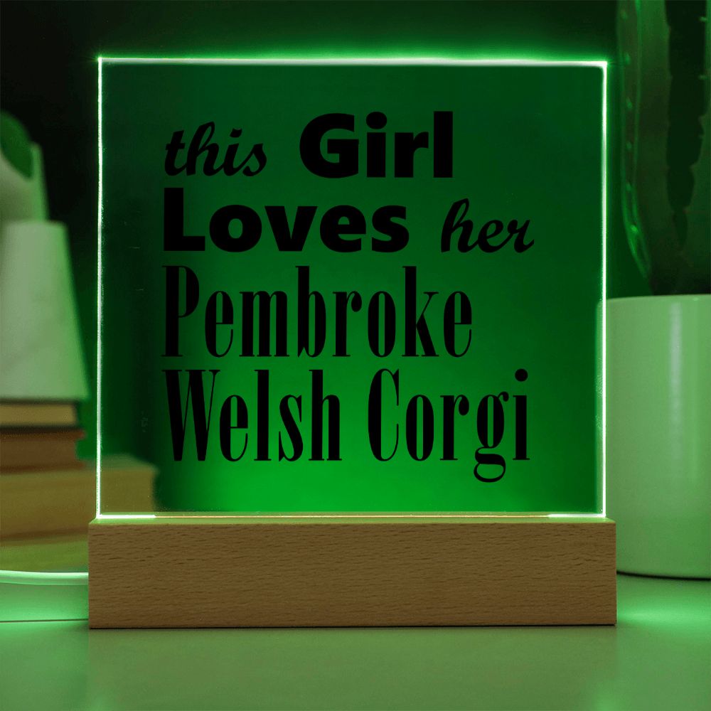 Pembroke Welsh Corgi - Square Acrylic Plaque