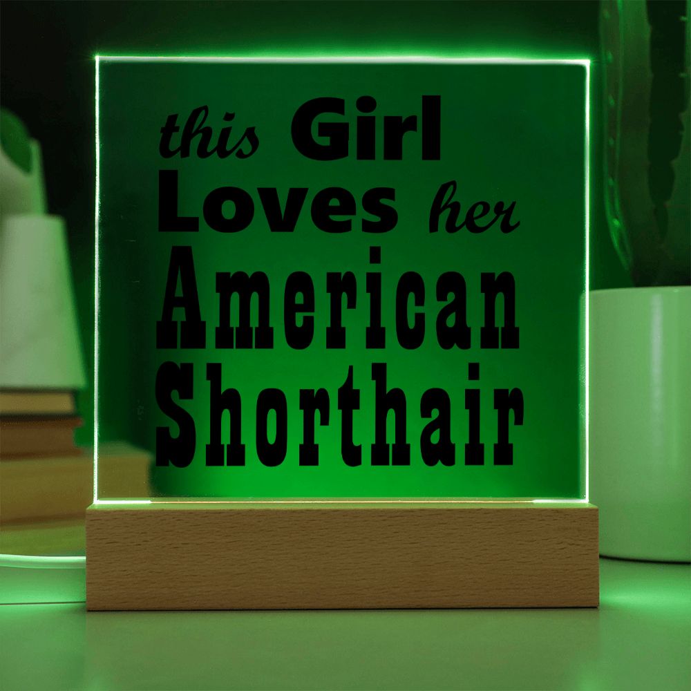American Shorthair - Square Acrylic Plaque