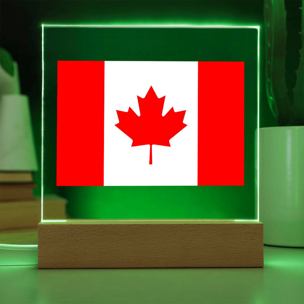 Canadian Flag - Square Acrylic Plaque