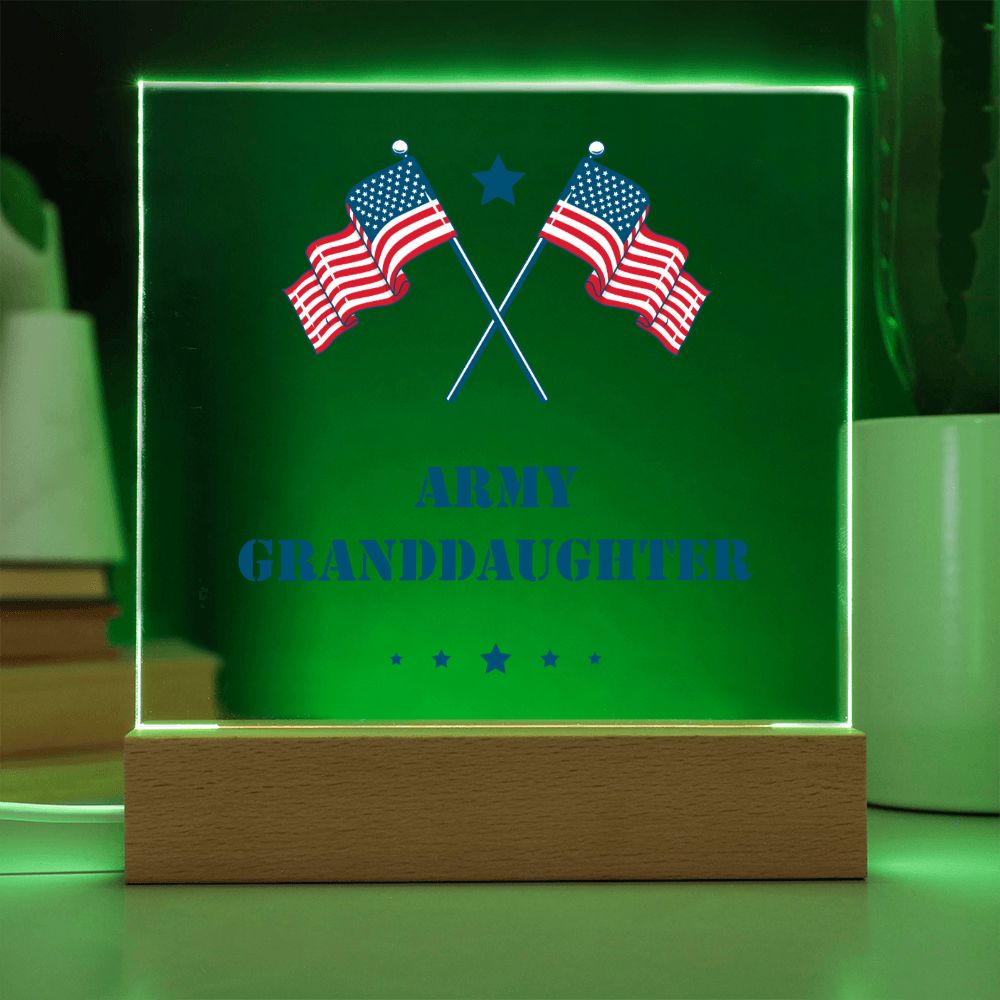 Army Granddaughter - Square Acrylic Plaque