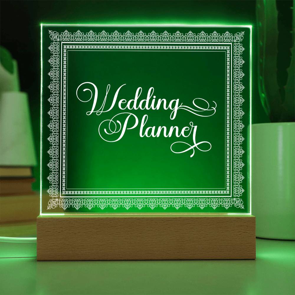 Wedding Planner (White) - Square Acrylic Plaque