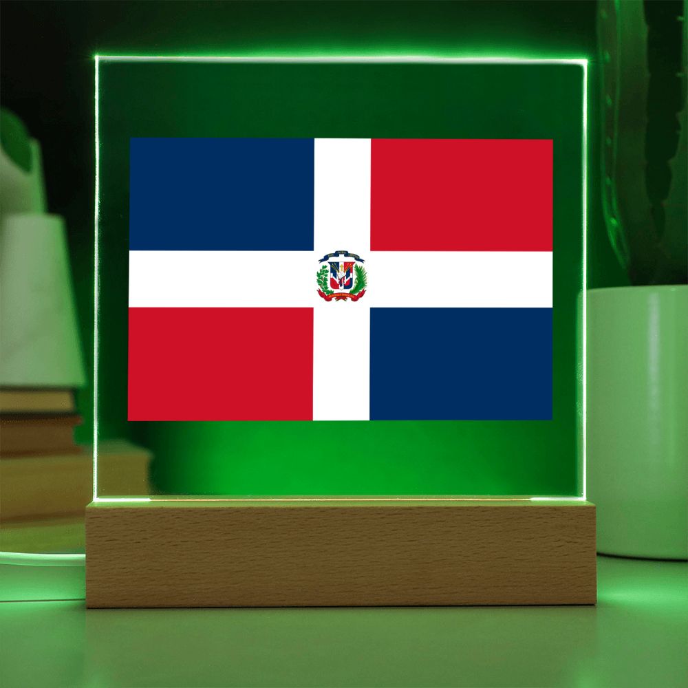 Dominican Flag - Square Acrylic Plaque