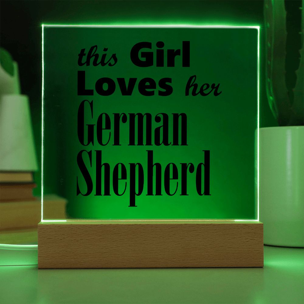 German Shepherd - Square Acrylic Plaque