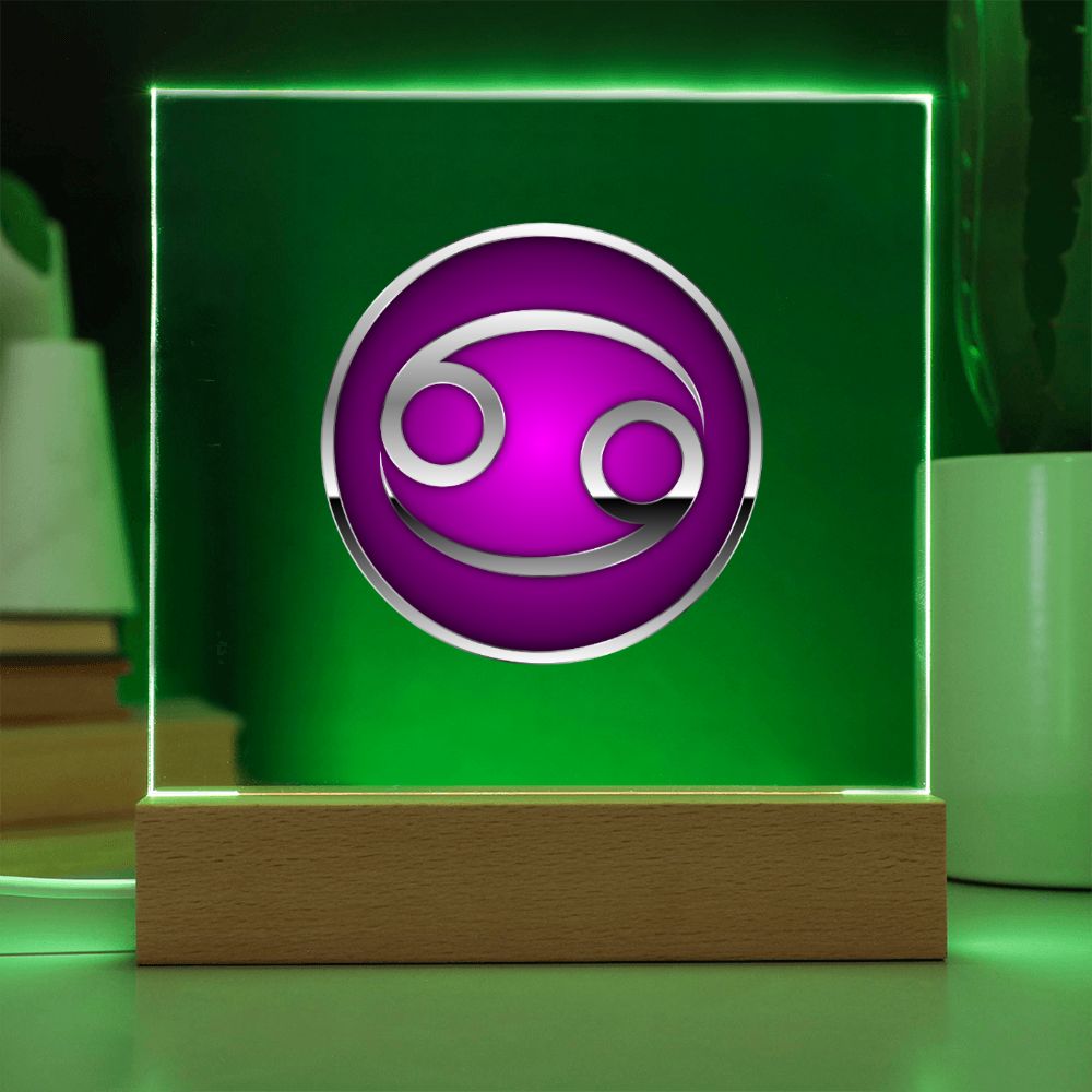 Zodiac Sign Cancer v2 - Square Acrylic Plaque