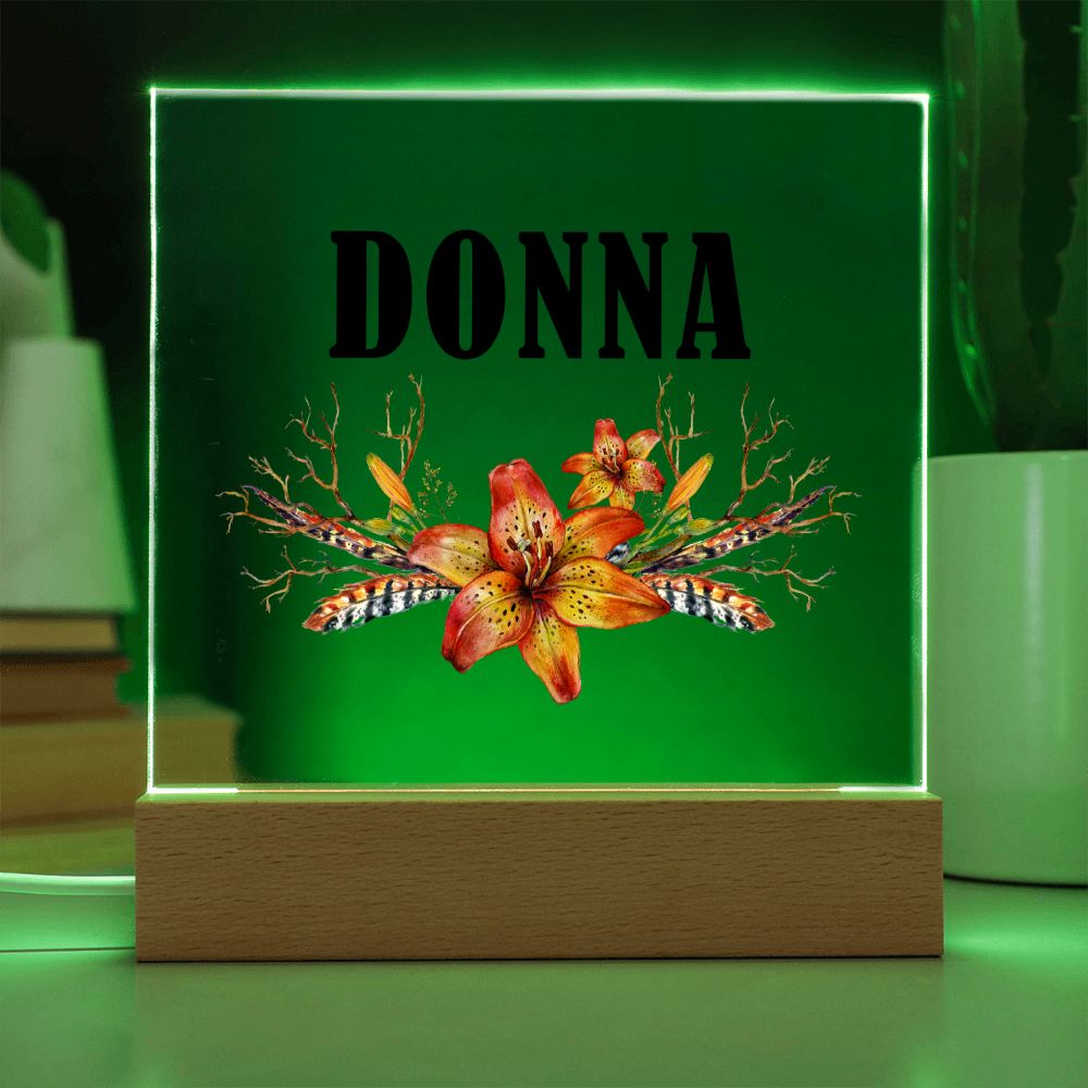 Donna v3 - Square Acrylic Plaque