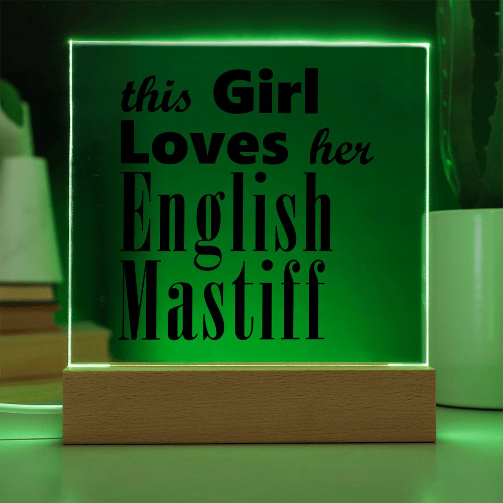 English Mastiff - Square Acrylic Plaque