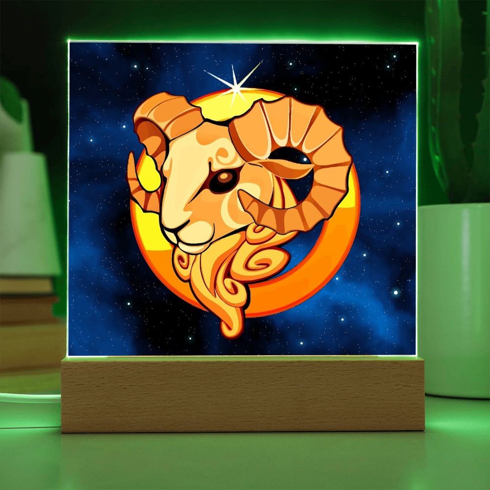Zodiac Sign Aries - Square Acrylic Plaque