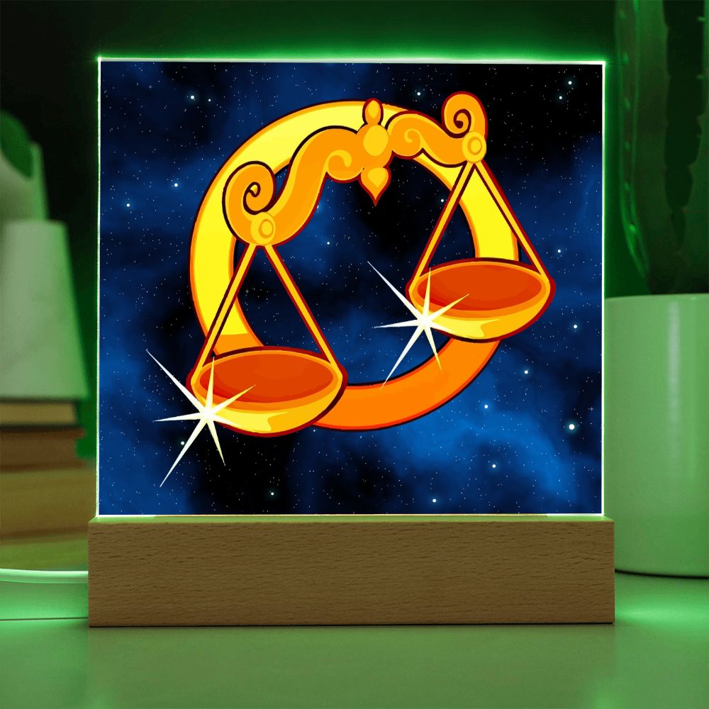 Zodiac Sign Libra - Square Acrylic Plaque