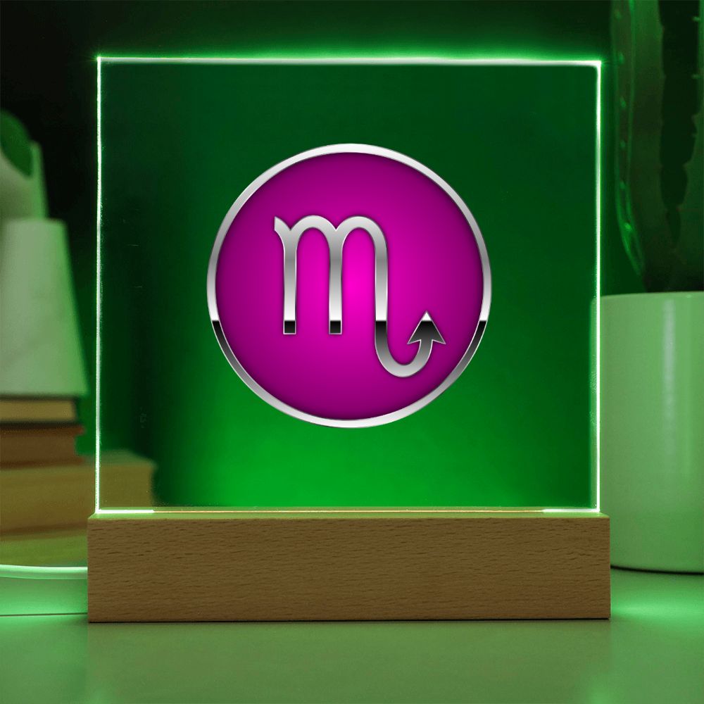 Zodiac Sign Scorpio v2 - Square Acrylic Plaque