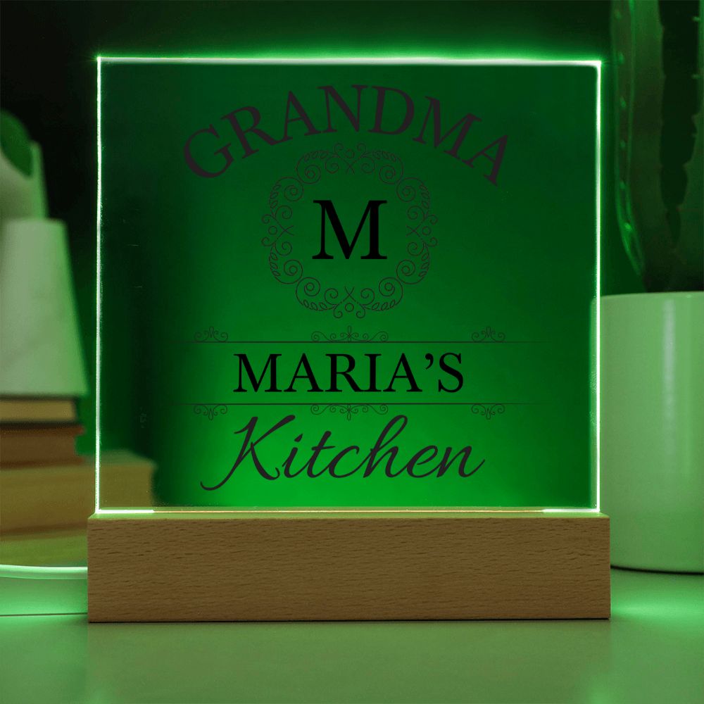 Grandma Maria's Kitchen - Square Acrylic Plaque
