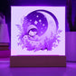Sweet Dreams Baby Girl (Watercolor) 04 - LED Night Light Square Acrylic Plaque