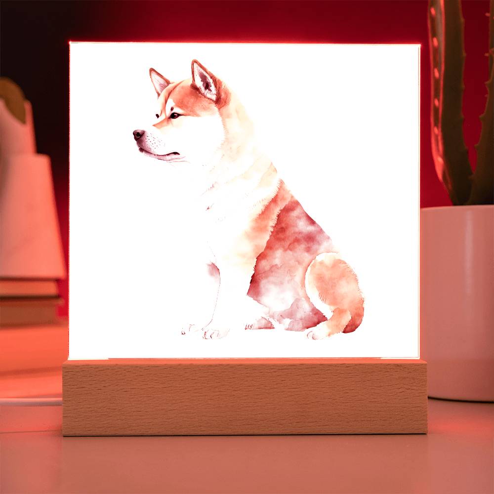 Dog Lover Collection (Watercolor) 02 - Square Acrylic Plaque