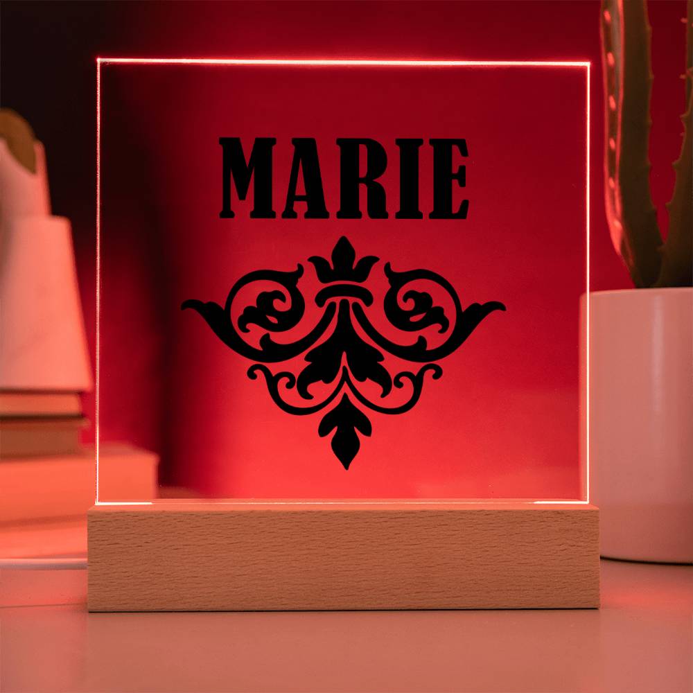 Marie v01 - Square Acrylic Plaque