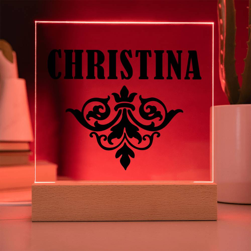 Christina v01 - Square Acrylic Plaque
