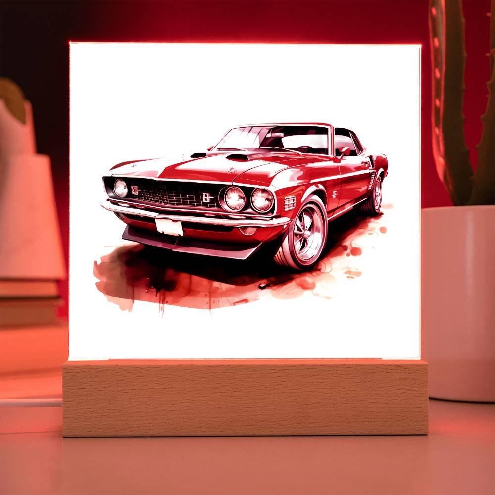 Muscle Car 07 - Square Acrylic Plaque