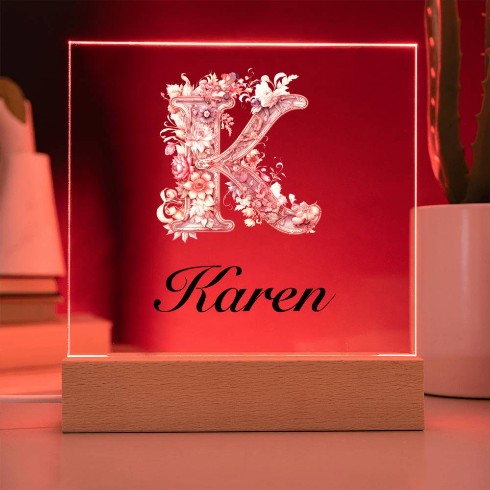 Karen 01 - Square Acrylic Plaque