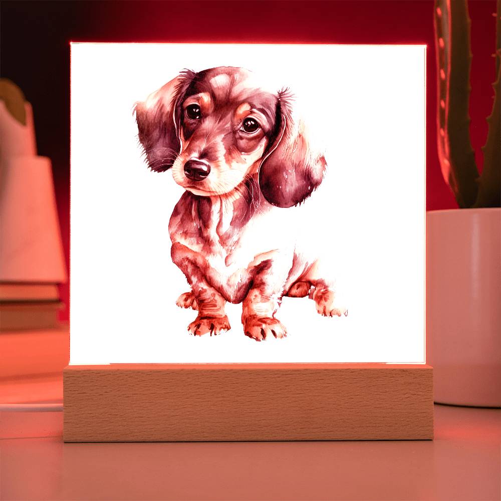 Dog Lover Collection (Watercolor) 07 - Square Acrylic Plaque