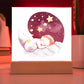 Sweet Dreams Baby Boy (Watercolor) 03 - LED Night Light Square Acrylic Plaque