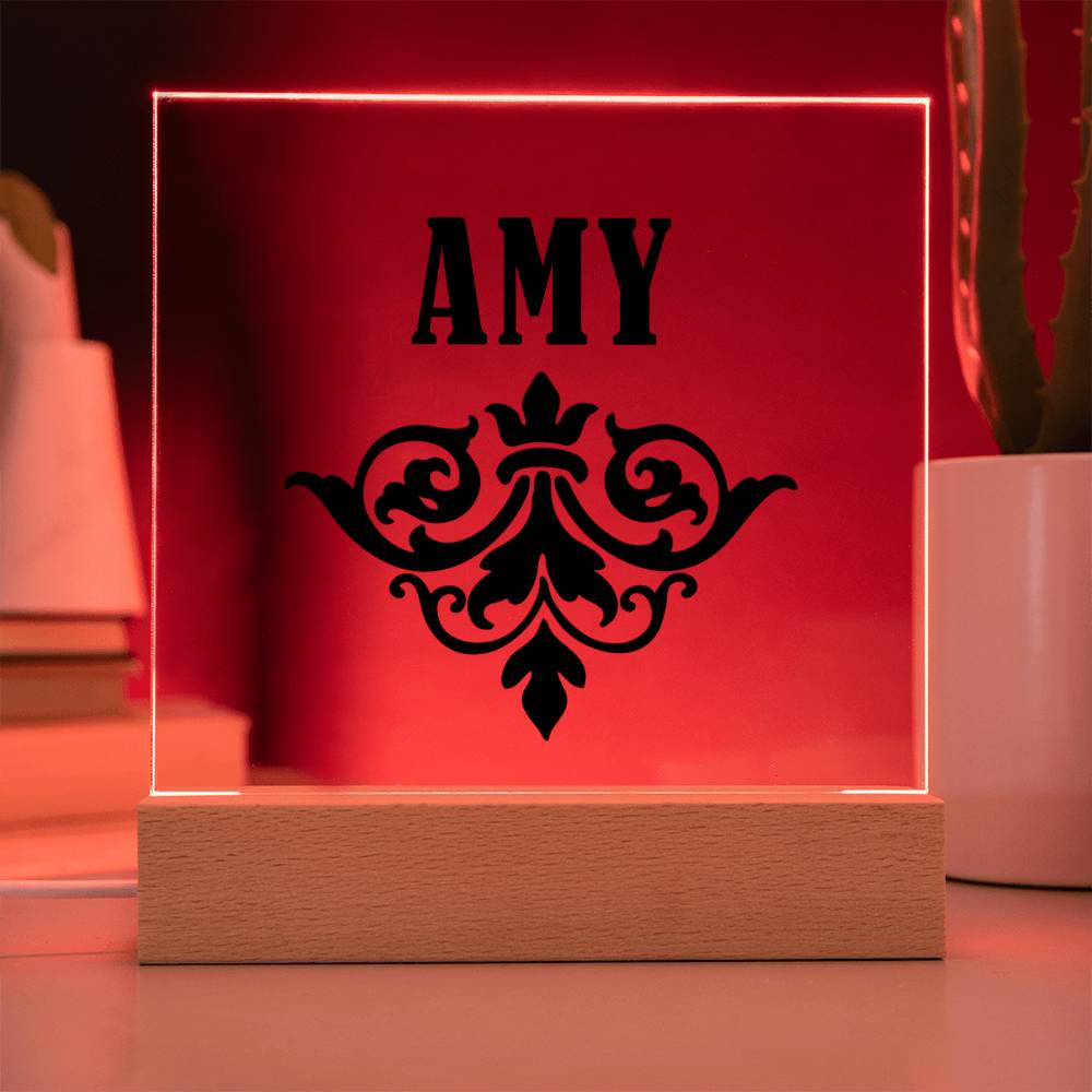 Amy v01 - Square Acrylic Plaque