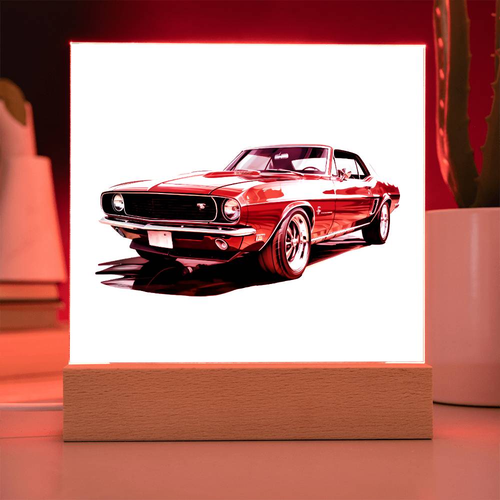 Muscle Car 01 - Square Acrylic Plaque