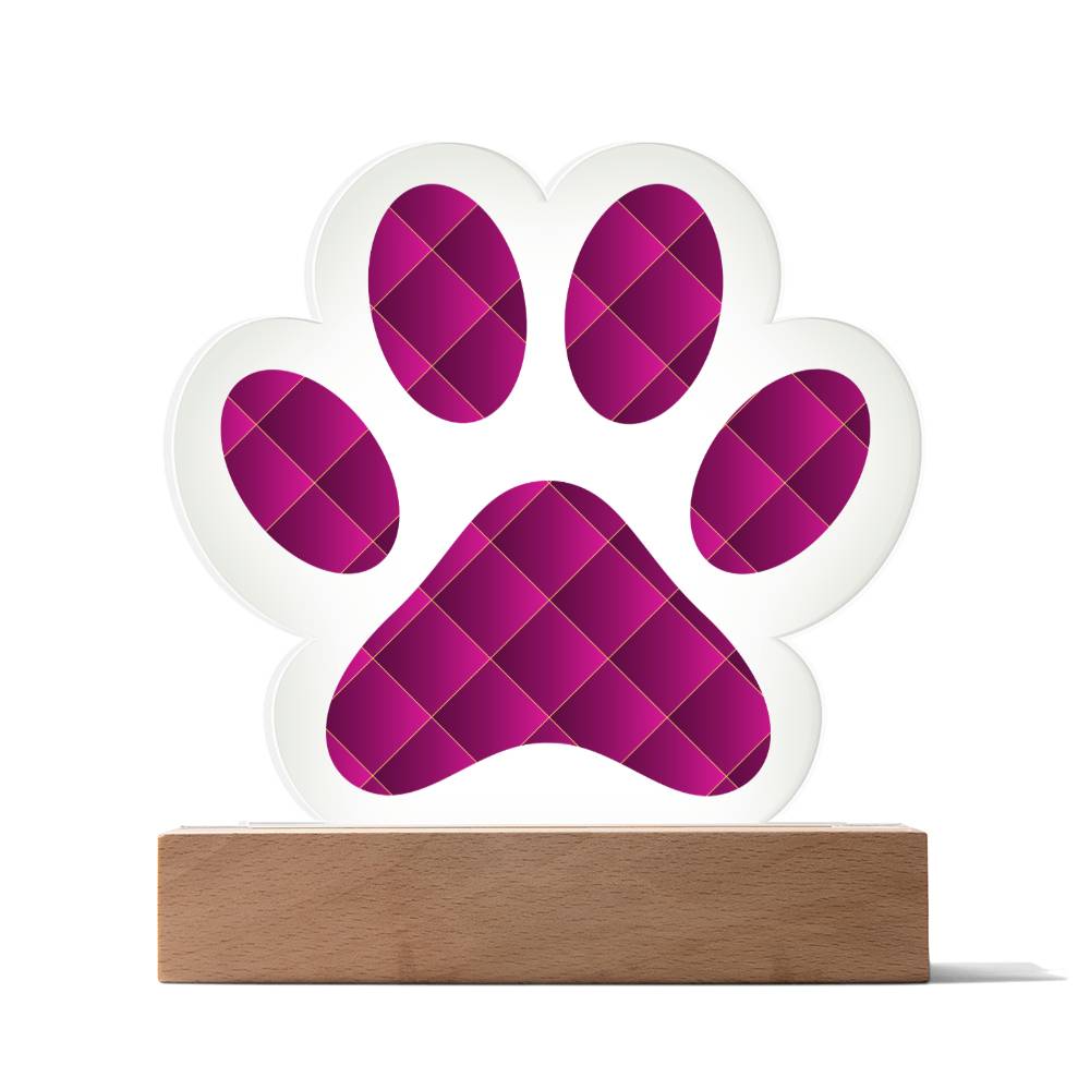 Abstract Luxury Pattern 010 - Paw Print Acrylic Plaque