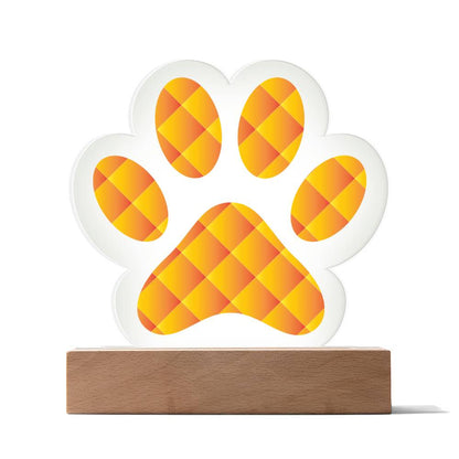 Abstract Luxury Pattern 001 - Paw Print Acrylic Plaque