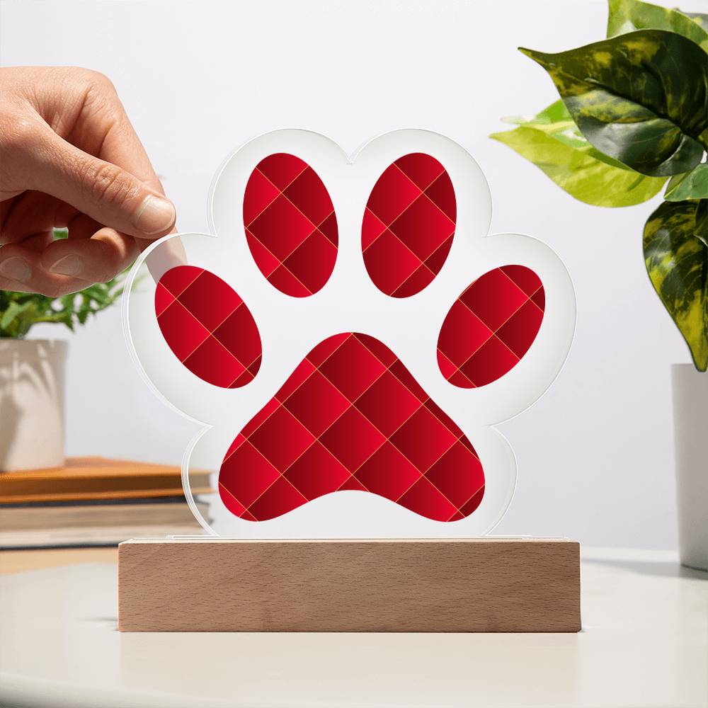 Abstract Luxury Pattern 009 - Paw Print Acrylic Plaque