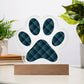 Abstract Luxury Pattern 005 - Paw Print Acrylic Plaque