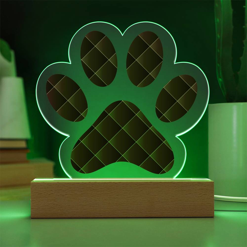 Abstract Luxury Pattern 003 - Paw Print Acrylic Plaque