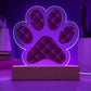Abstract Luxury Pattern 003 - Paw Print Acrylic Plaque