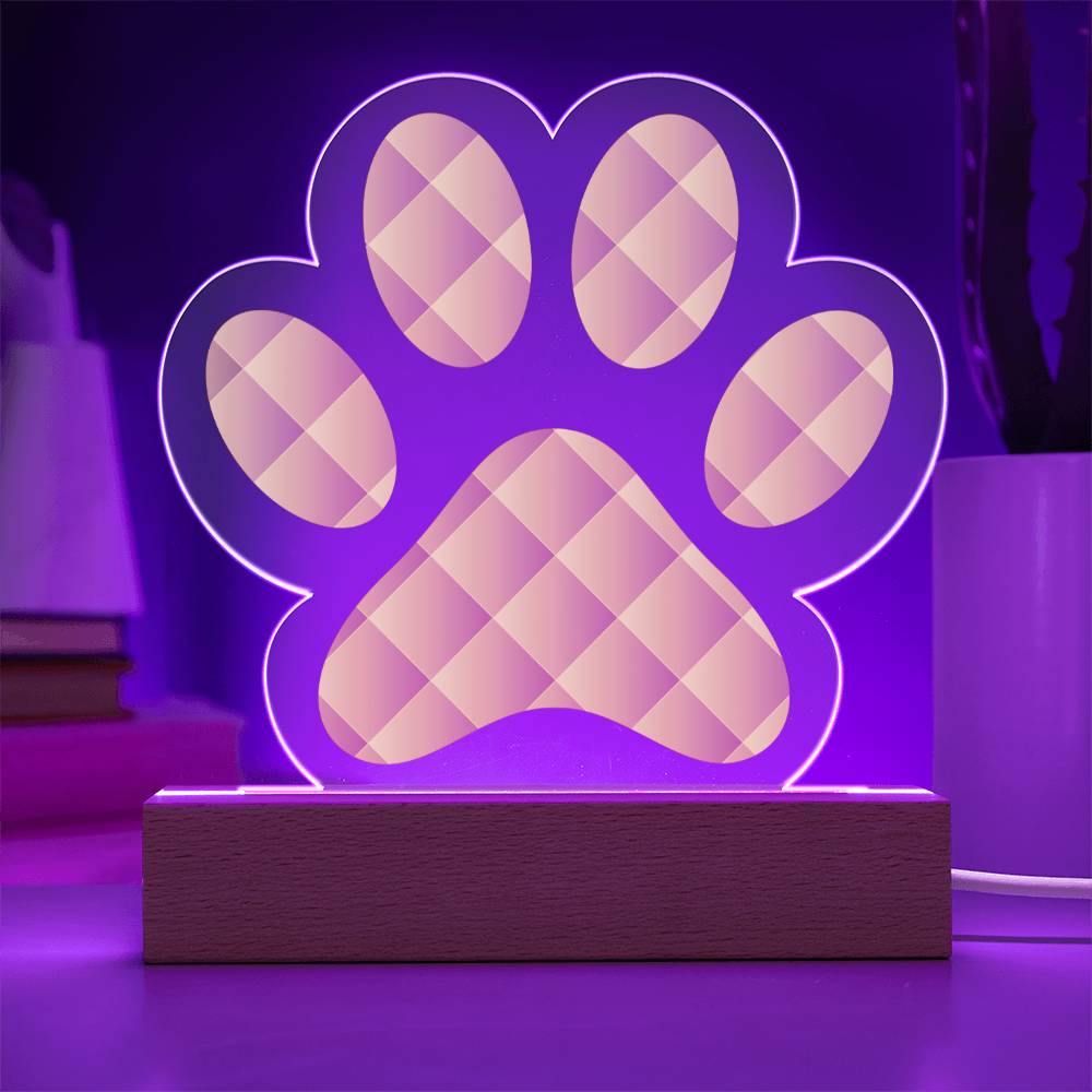 Abstract Luxury Pattern 011 - Paw Print Acrylic Plaque