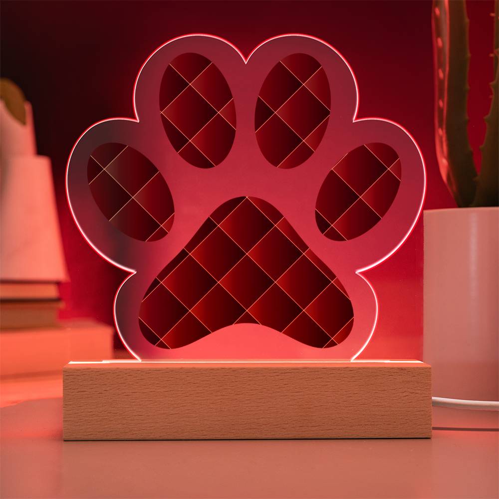 Abstract Luxury Pattern 003 - Paw Print Acrylic Plaque