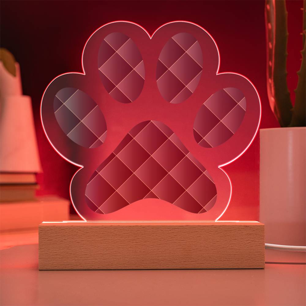 Abstract Luxury Pattern 004 - Paw Print Acrylic Plaque