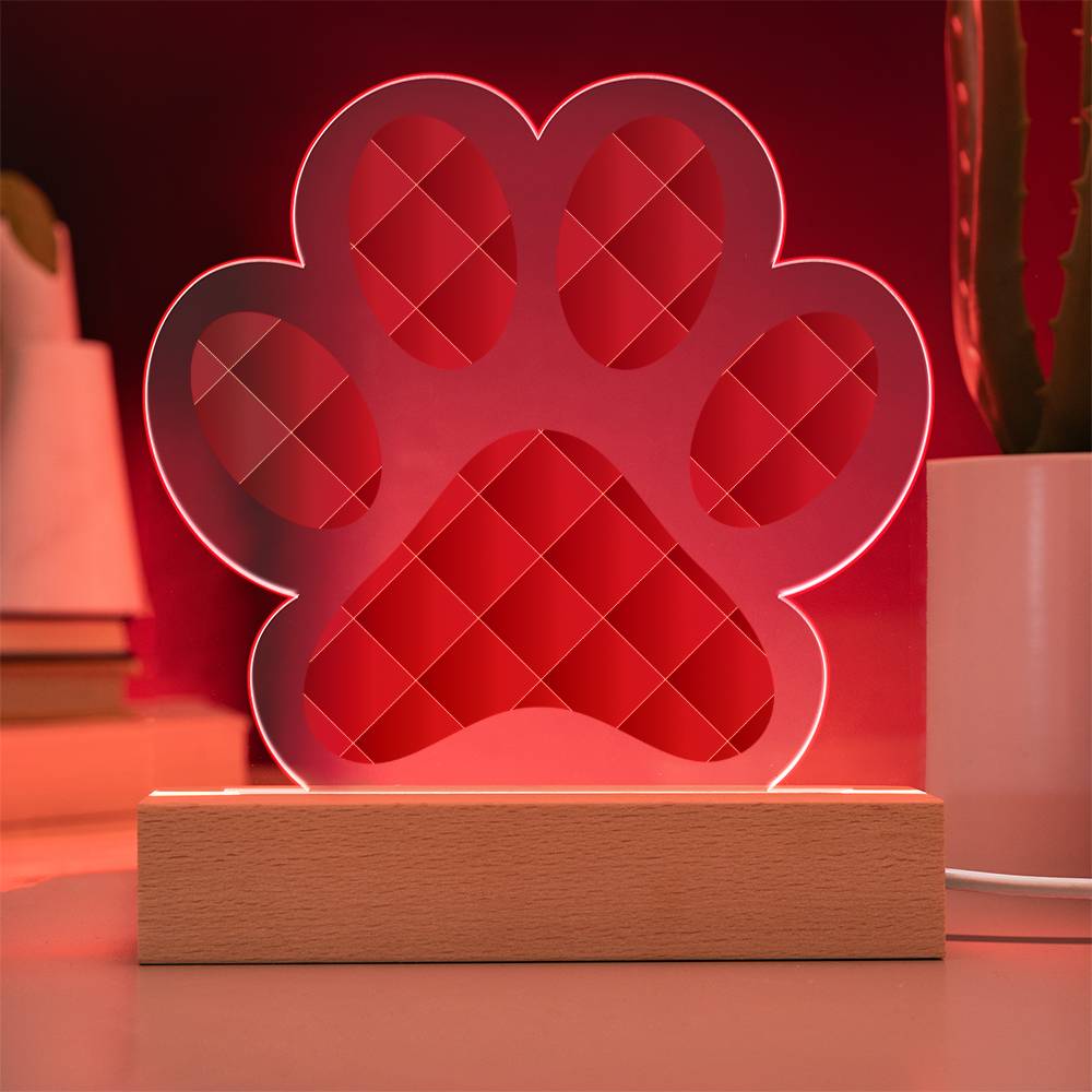 Abstract Luxury Pattern 009 - Paw Print Acrylic Plaque