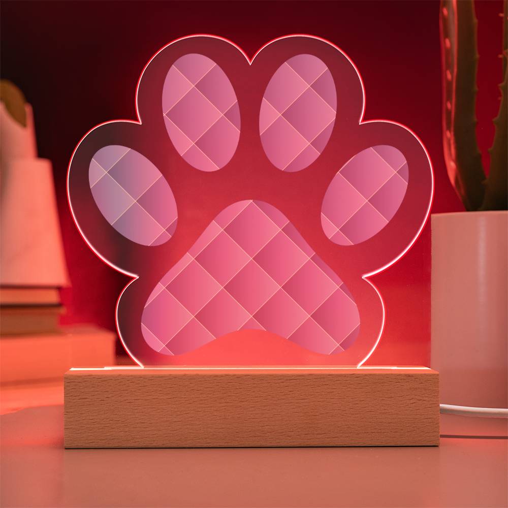 Abstract Luxury Pattern 002 - Paw Print Acrylic Plaque