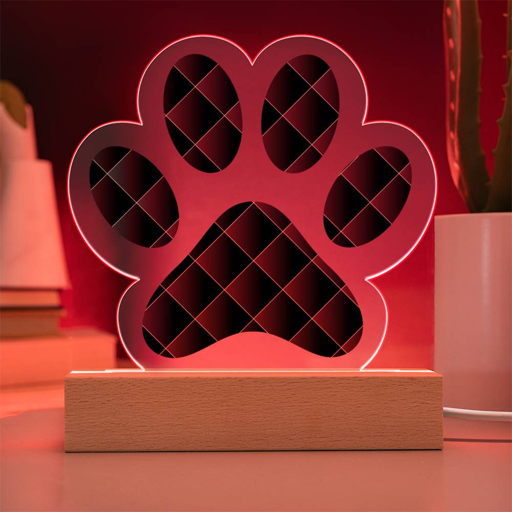 Abstract Luxury Pattern 008 - Paw Print Acrylic Plaque