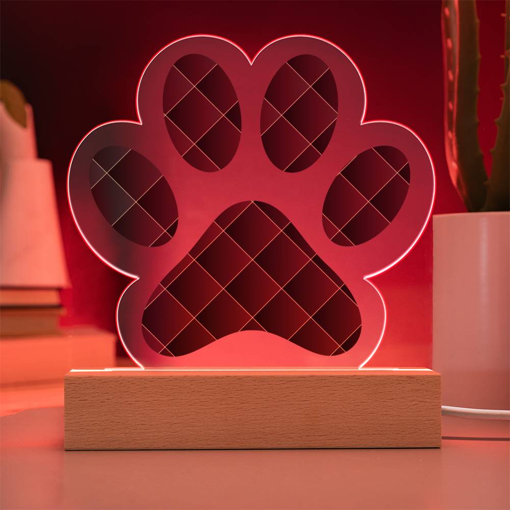 Abstract Luxury Pattern 007 - Paw Print Acrylic Plaque