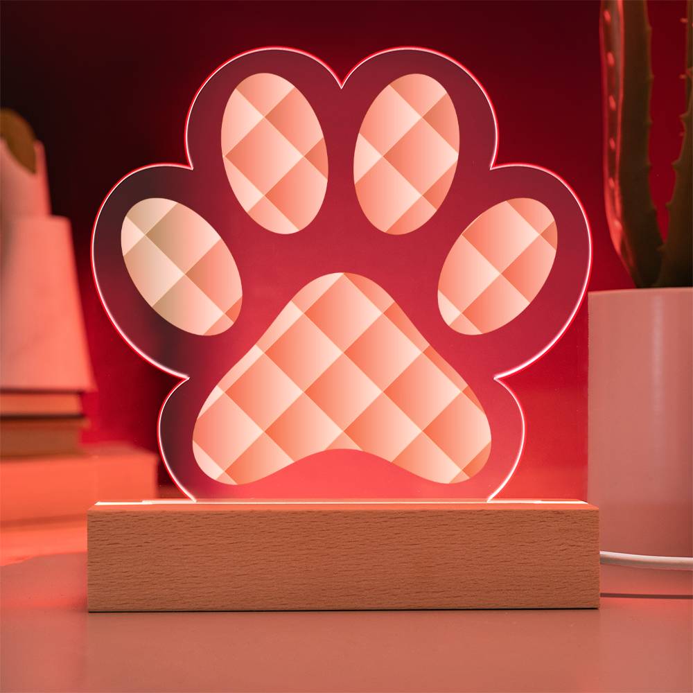 Abstract Luxury Pattern 006 - Paw Print Acrylic Plaque