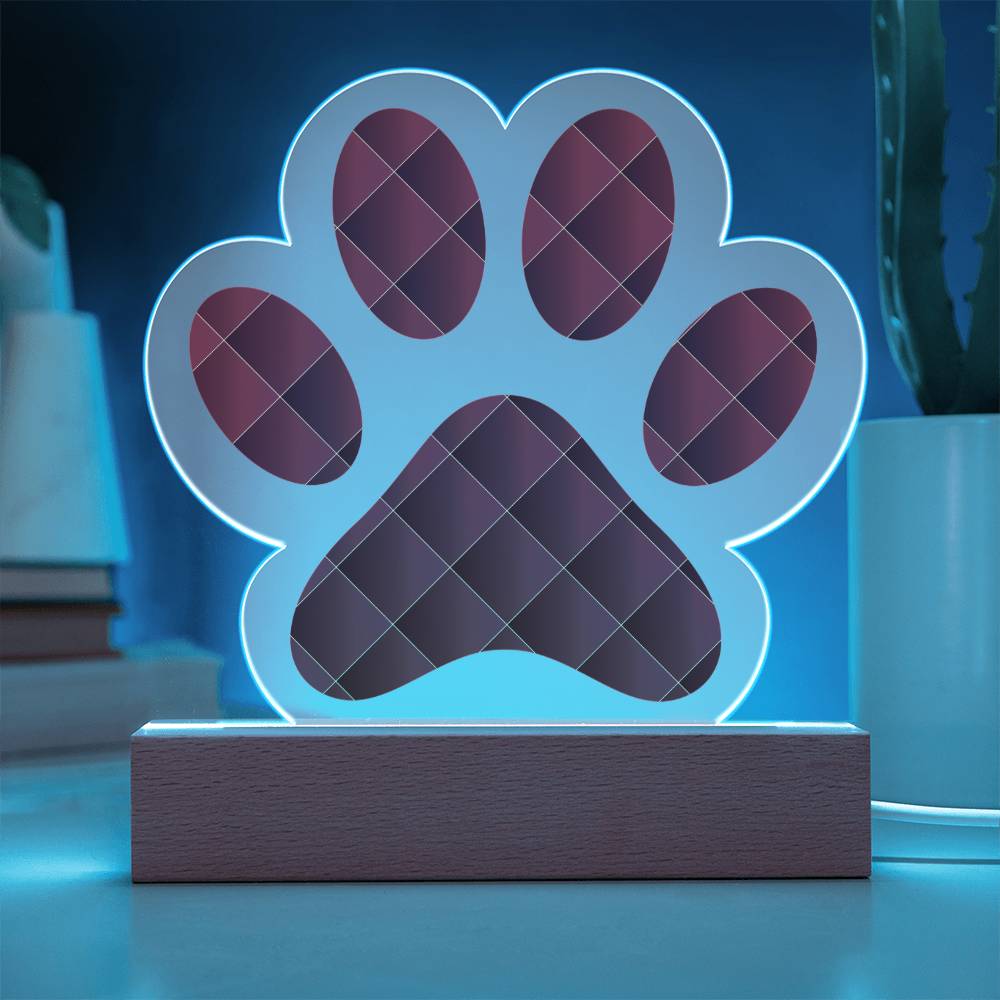 Abstract Luxury Pattern 009 - Paw Print Acrylic Plaque